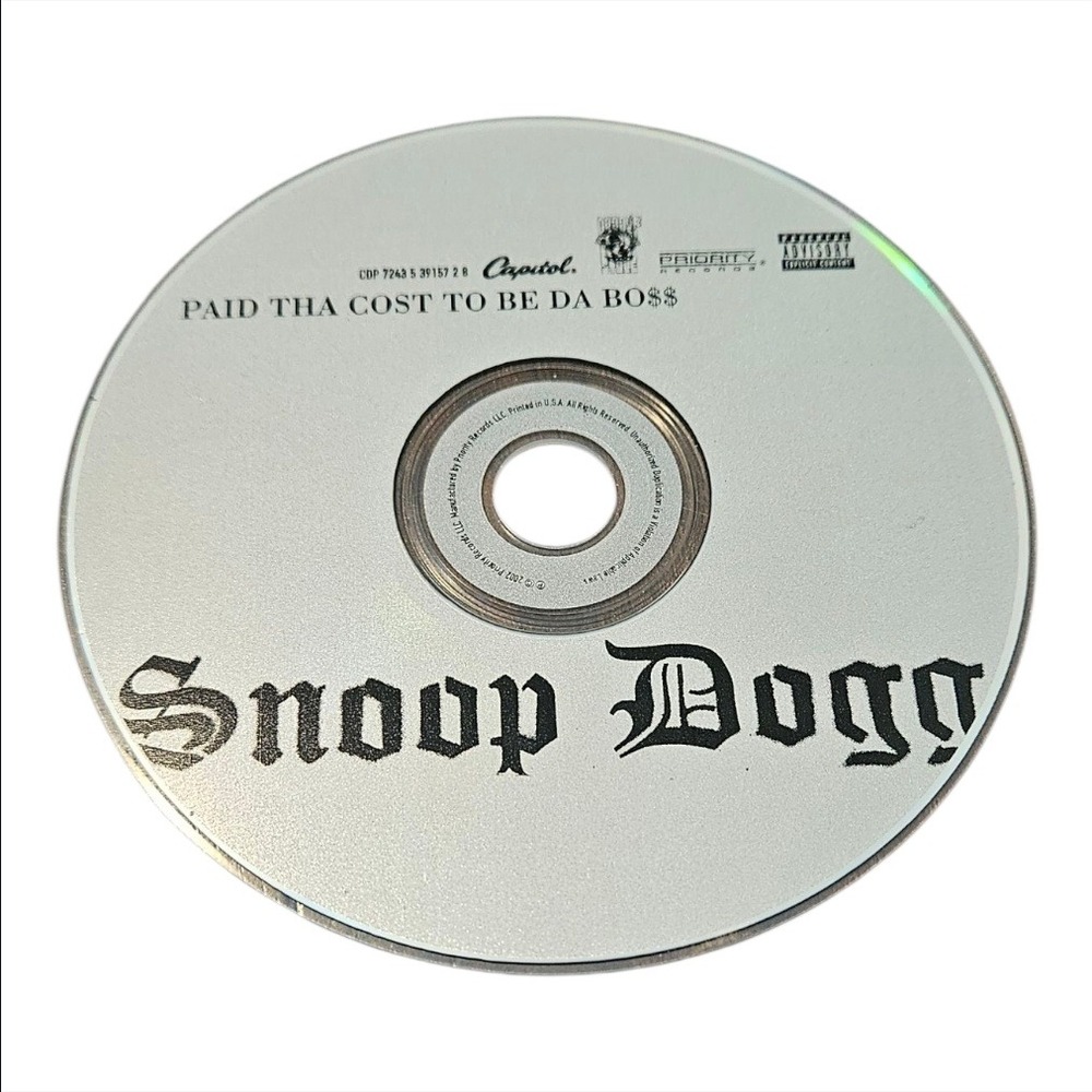 Snoop Dogg‎ Paid Tha Cost To Be Da Boss CD Capitol Records Priority Rap Hip Hop